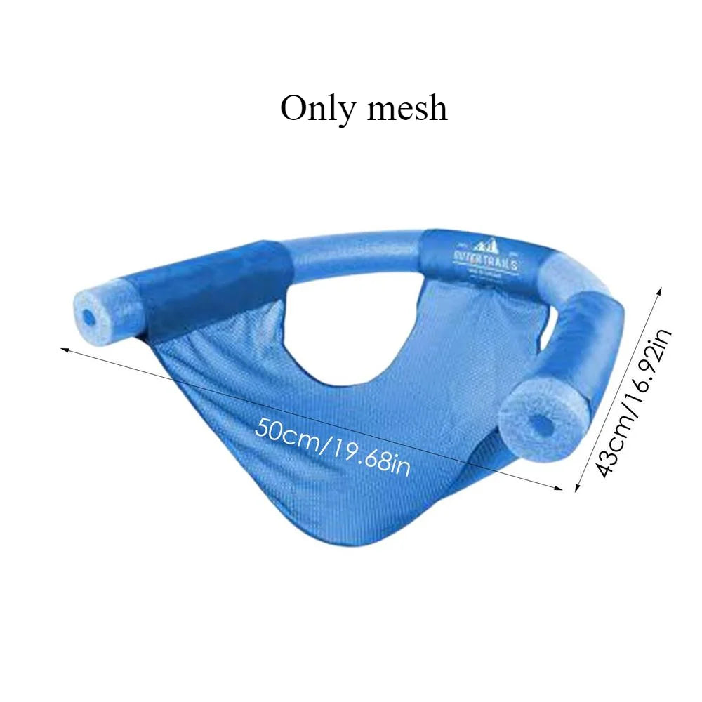1Pcs Swimming Pool Float Chair Mesh Net Seat Water Hammock Lounge Foam Noodle Floating Chair for Adult Kid Summer Beach Toy
