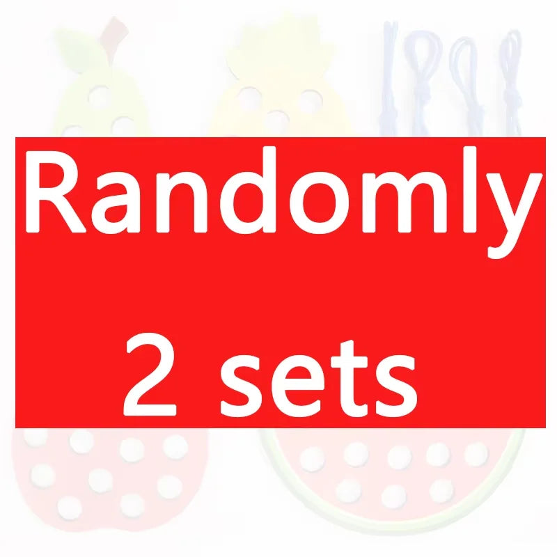 Fruits Threading Teaching Toys Wooden Lacing Toy Kids Toddlers Fine Motor Skills Toy Activity Early Educational Toys Boys Girls
