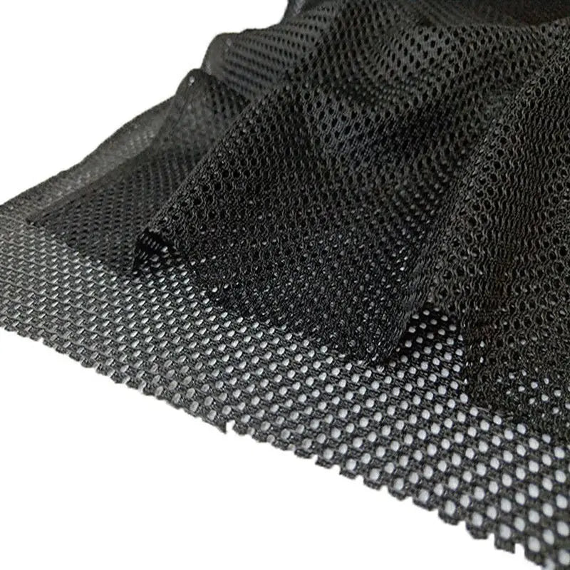 High-grade Black Fishnet Mesh Fabric By Meters for Chairs Bags Cradles Sewing Plain Summer Polyester Textile Wearable Breathable