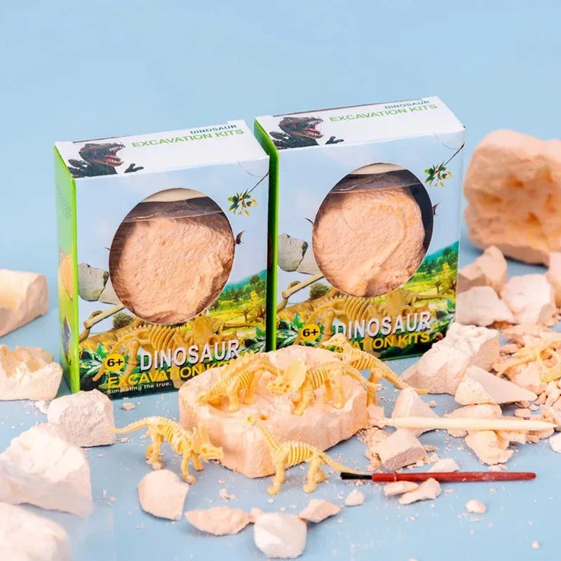 1Pcs Dinosaur Fossil Excavation Kit STEM Educational DIY Skeleton Digging Toy Archaeological Assembly Model for Science Learning