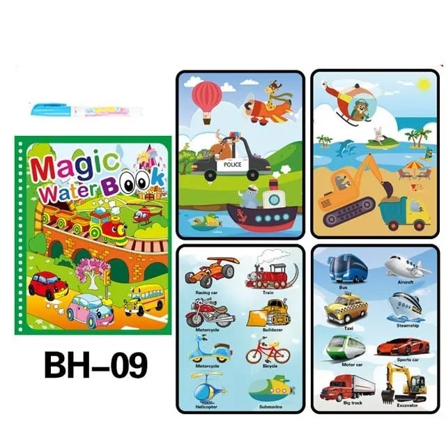Children Painting Drawing Toys Reusable Coloring Book Magic Water Drawing Book Sensory Early Education Toys for Kids
