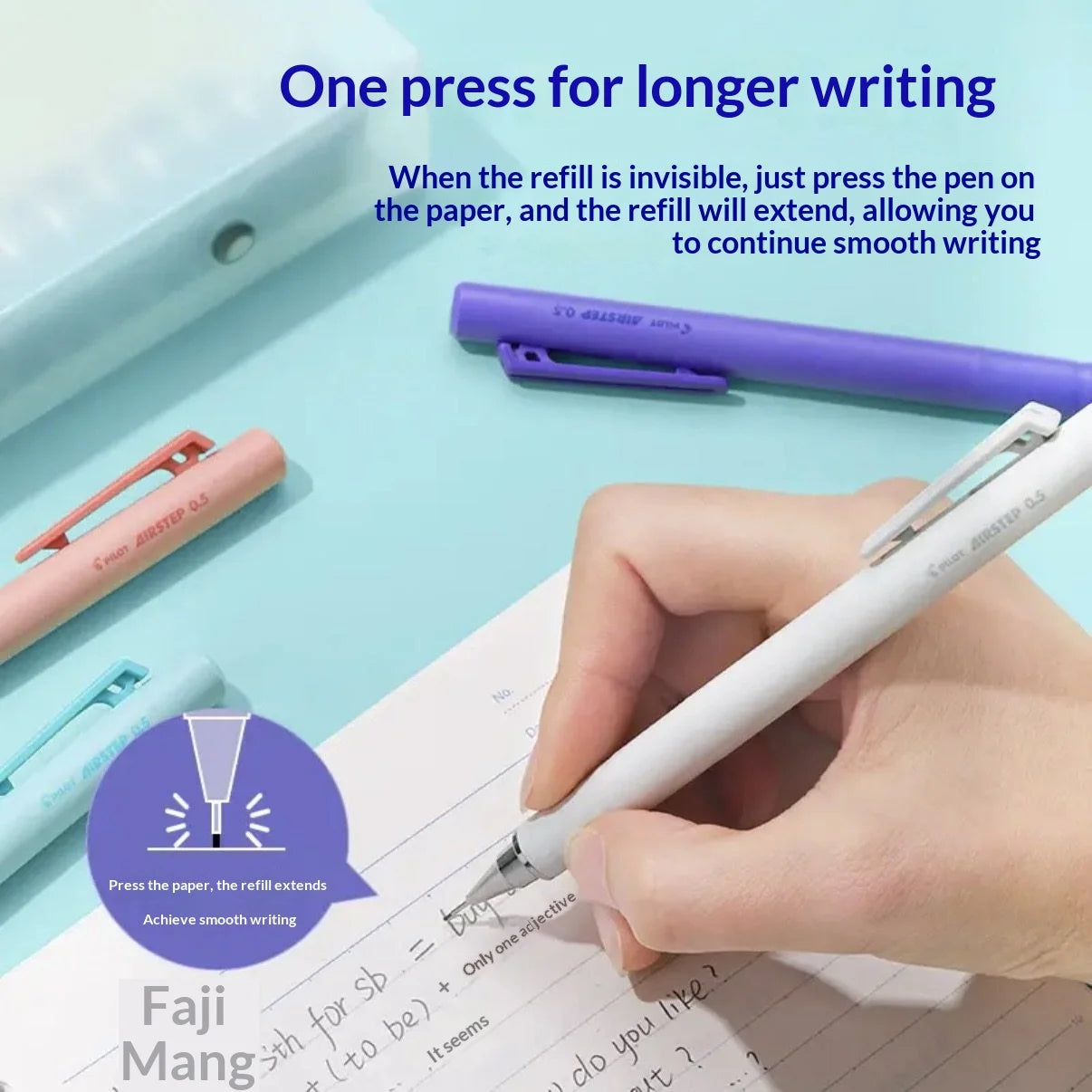PILOT AIRSTEP Pencil HAS-15 New Function Mechanical Pencil,0.5mm Limited Edition Color Pen Body Students Children Stationery Pen