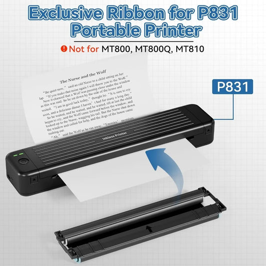 2 PCS Phomemo Thermal Transfer Ribbon for P831 Portable Ordinary A4 Paper Printer