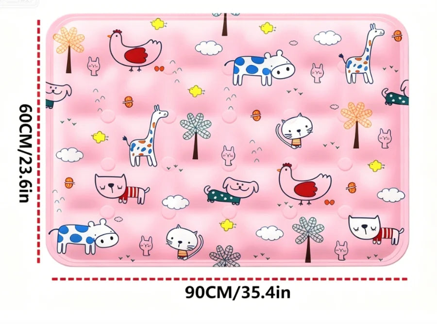 Pet Cooling Mat, Dry Ice Water Injection Cool Pad, Waterproof Wear Resistant, Summer Heat Relief Cooling Cushion for Dogs & Cats