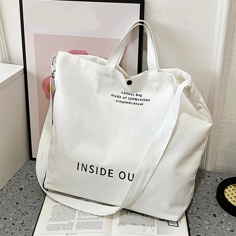 High Quality Canvas Men and Women Simple Cross-body Bag Wash Canvas Thick Handbag Large Capacity Arts Students Package Satchel