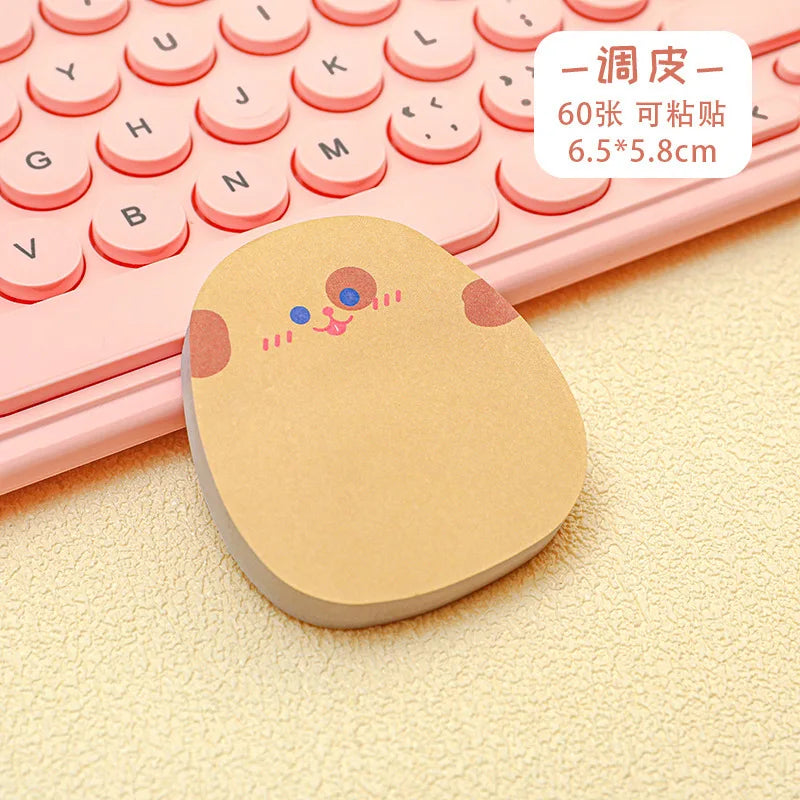 60sheets Sticky Notes Cute Cartoon Colorful Memo Pad Ins Kawaii Stationery Posted Tabs Its Memo Message Paper School Supplies