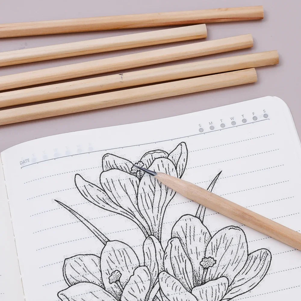 HB Natural Hexagon Wooden Lead Pencils Student Children Painting Drawing Sketch Writing Pencil School Office Stationary