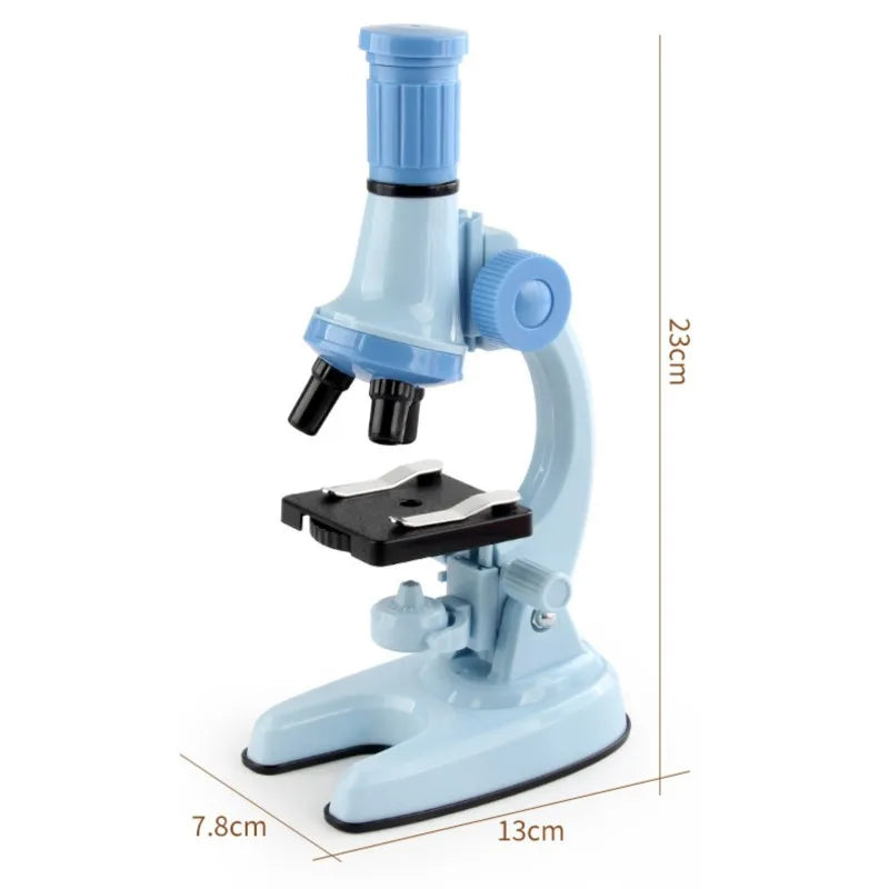 Kids Science Microscope LED Light HD Educational STEM Toy Tool Children Birthday Gift Laboratory Science Experiment