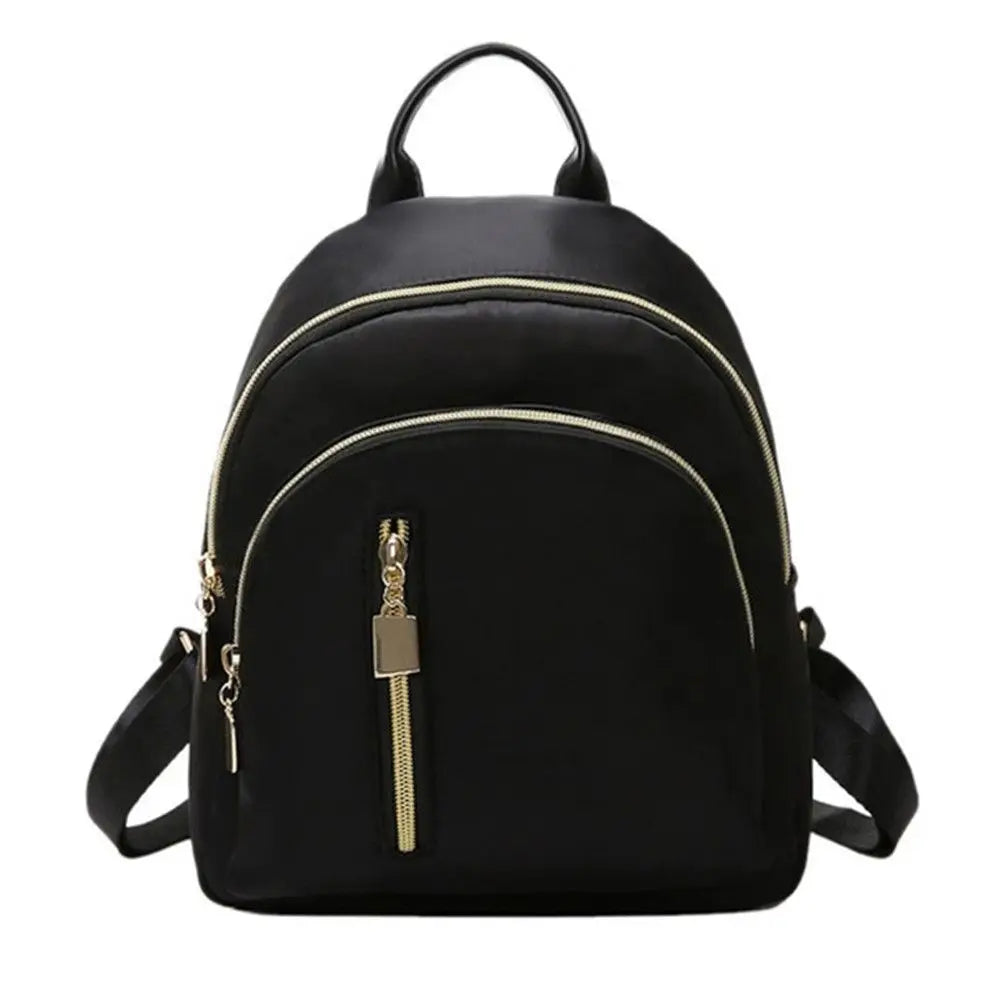 Women's Multi-Function Fashion Girl Nylon Daypack Travel Cute Mini Backpack Men Shoulder Bag Black Purse Hot