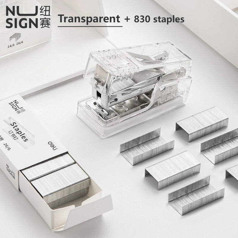Mini Stapler Set Portable Color Paper Binding Machine Use 24/6 26/6 Staples Fashion Stationery Office Supplies