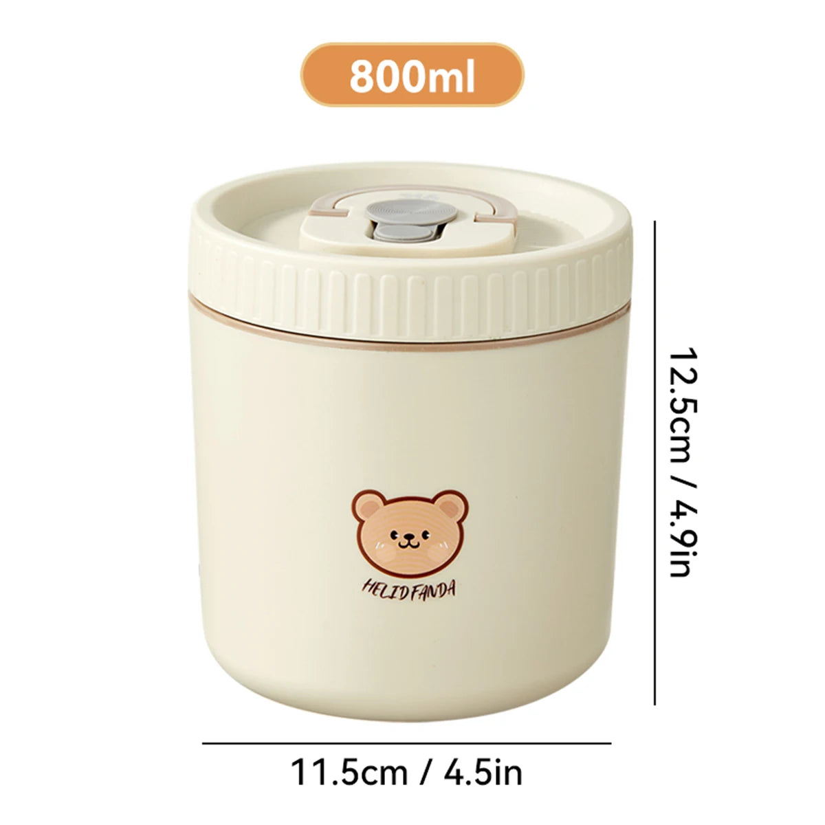 WORTHBUY Portable Insulated Lunch Box 304 Stainless Steel Fruit Salad Food Container Leak-proof Bento Box Microwave Heatable