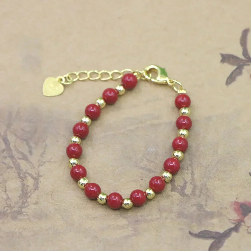 High Quality Natural Stone Bead Bracelet Baby Girls Lobster Clasp Accessories Girls Yoga Christmas Wedding Gift Jewelry Charm