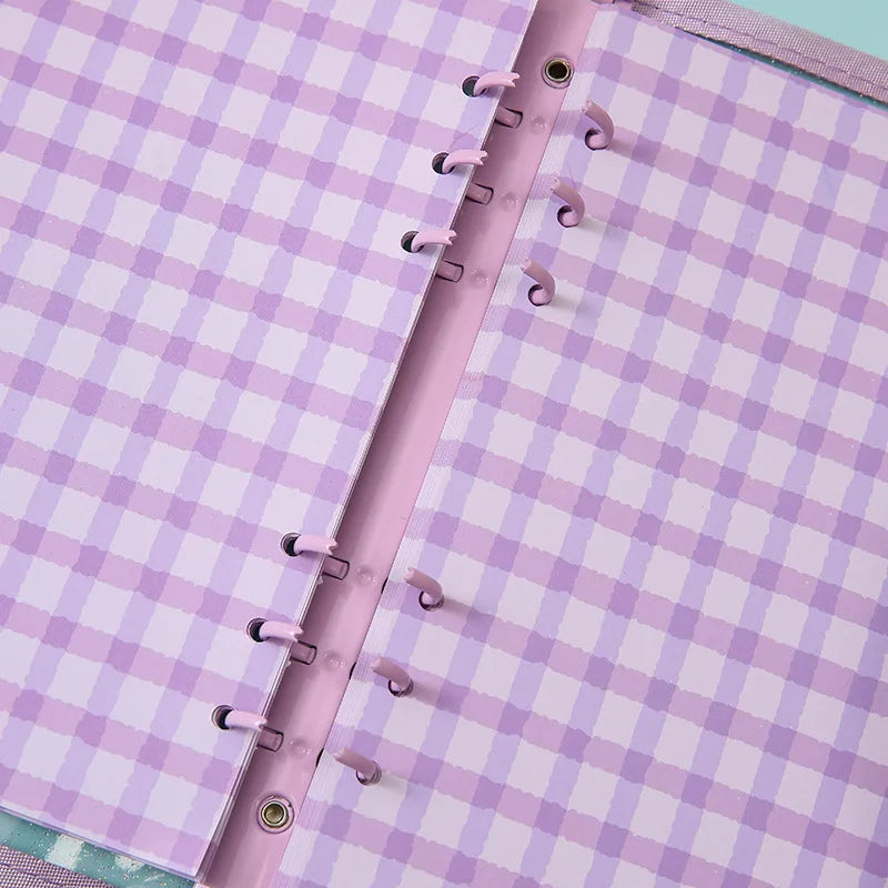Cute Color Grid A5 A6 Loose Leaf Notebook Refill Spiral Binder Index Inner Page Item Paper Stationery