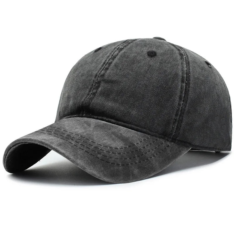 COKK Washed Cotton Adjustable Solid Color Baseball Cap Women Men Unisex Couple Cap Fashion Dad Hat Snapback Cap High Quality