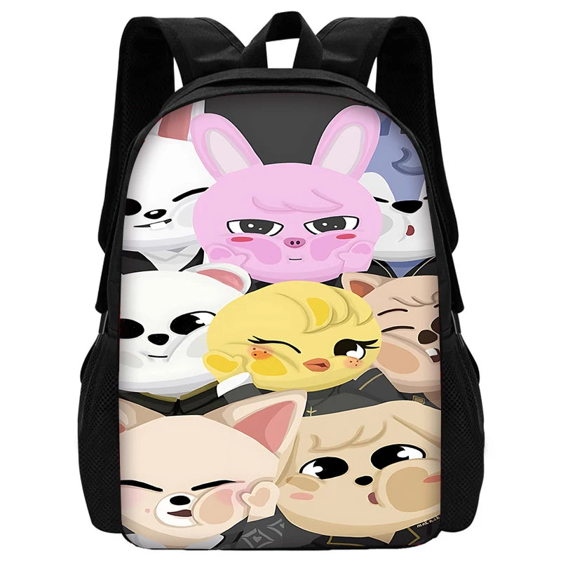 Child School S-Skzoo-o k-Kpop Stray Kids Backpack With Shoulder Bag Pencil Bags School Bags for Boys Girls Best Gift