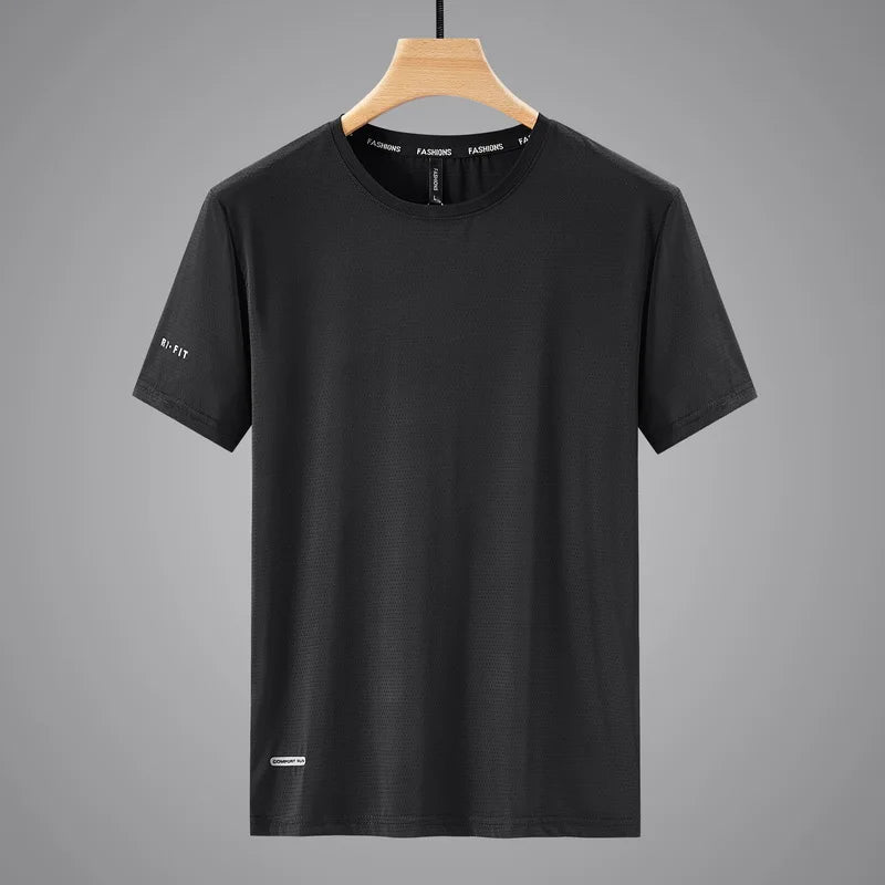 Quick Dry Sport T Shirt Men'S 2026 Short Sleeves Summer Casual White Plus OverSize 6XL 7XL 8XL 9XL Top Tees GYM Tshirt Clothes