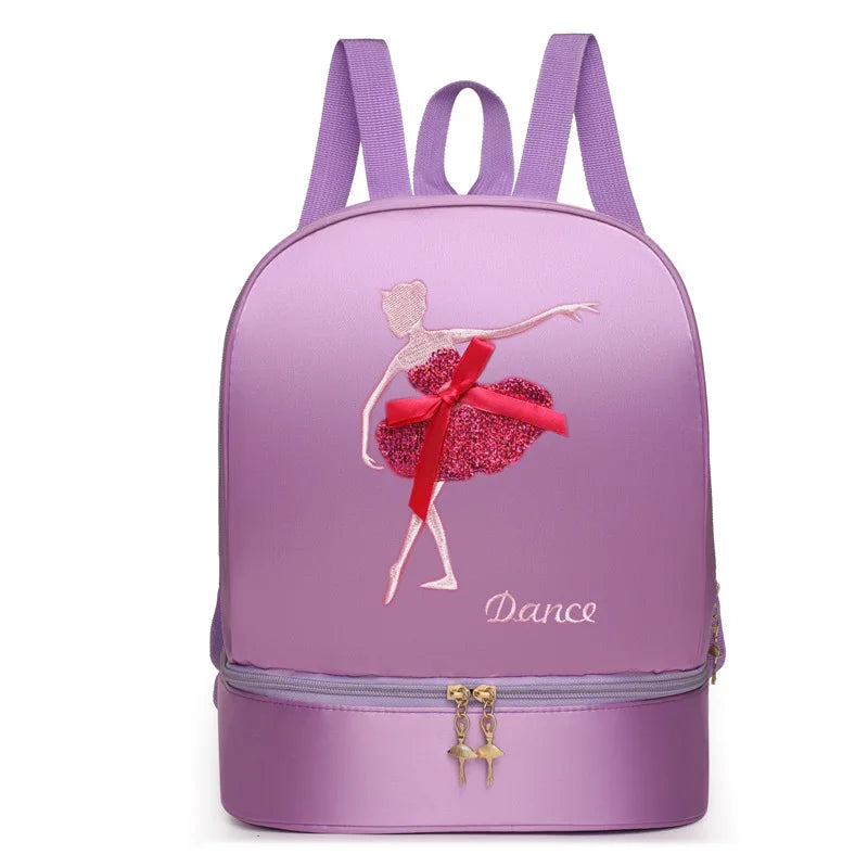 Childrens Shoulder Bag Dance Backpack Latin and Ballet Schoolbag Girl Princess Dance Bag Independent Shoe Warehouse Water Proof