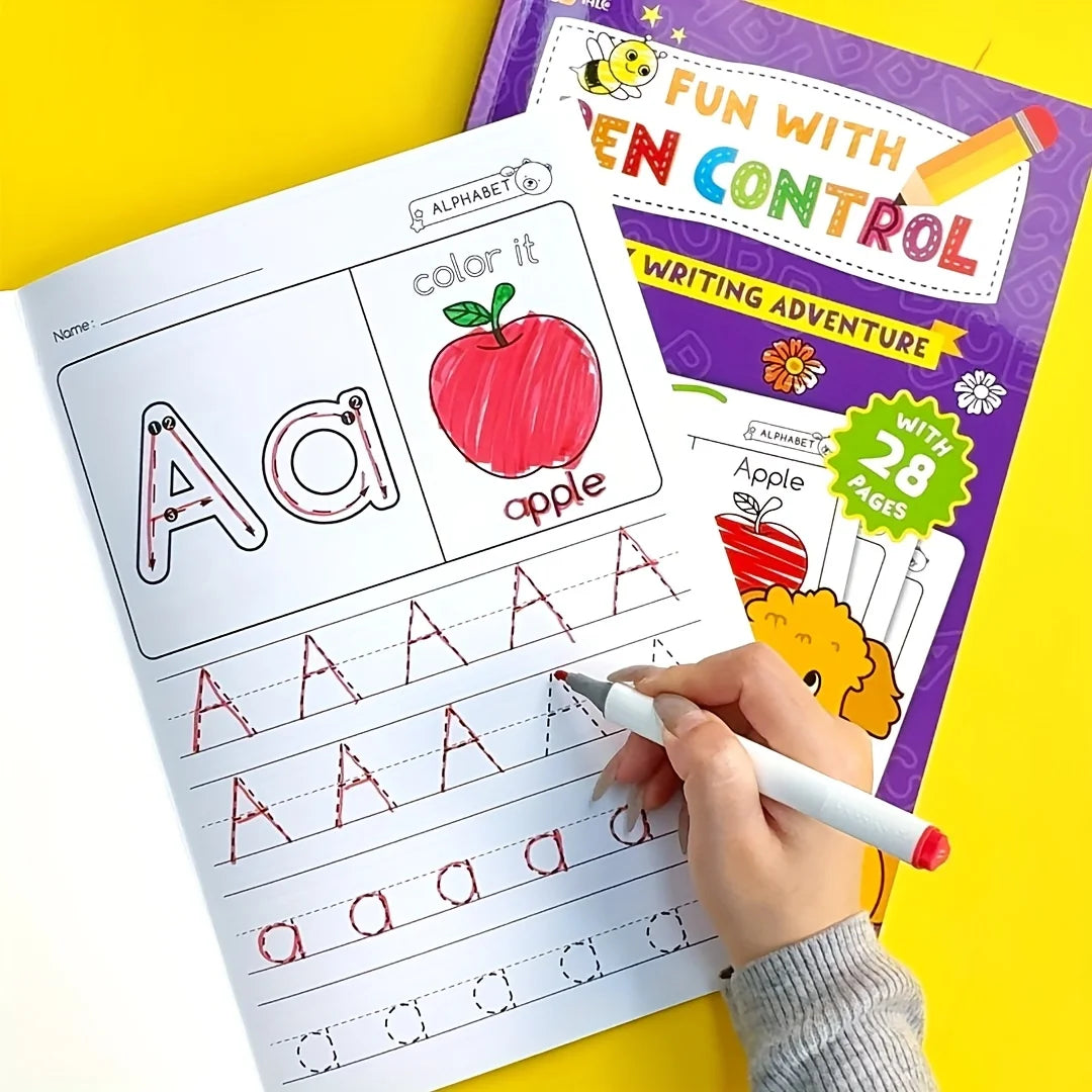 Preschool Learning Activities Educational Workbook Alphabet Letter Tracing Color Books for Kids ABC Busy Book for Boys Girls