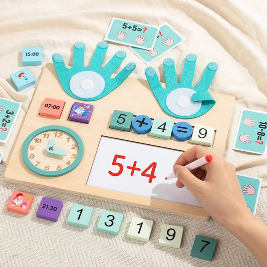 Kids Mathematics Teaching Aids Finger Numbers Counting Stick Palm Math Toy Children Counting Educational Toys Toddlers Intellige