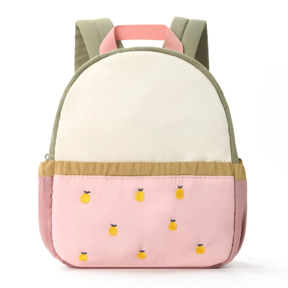 Polyester Embroidery Shoulders Bag Large Capacity Washable Versatile Backpack Multicolor School Student Backpack Kids Children
