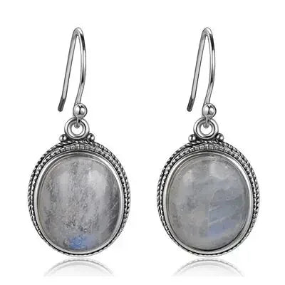 Women's Jewelry S925 Silver Earrings 10*12mm Oval Natural Tiger Eye Drop Earrings Fine Jewelry Engagement Birthday Gift