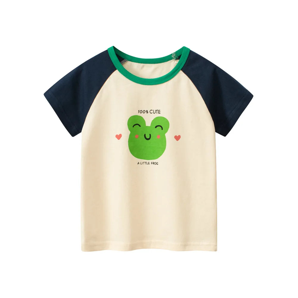 1-9T Toddler Kid Baby Boy Girl Clothes Cotton Infant T Shirt Casual Childrens Basic Tshirt Cute Sweet Tee Top Outfit
