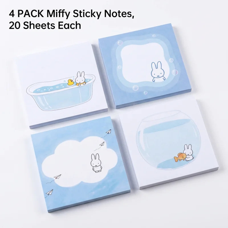 80/320 Sheets Miffy Post-it Notes Kawaii Multi-unctional Student Memo Office Message Notes High Appearance Sticker Gifts