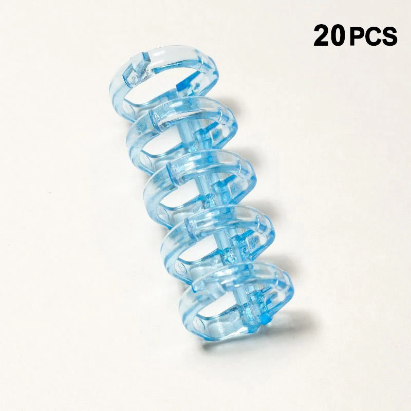 20PCS 5hole Loose-leaf Binder Ring Notebook Spring Spiral Rings Binder Strip Buckle Clip Binding Clip School Supplies Stationery