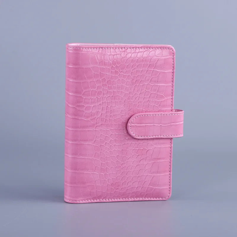 A6/A5 Macaroon Color PU Leather DIY Binder Notebook Cover Diary Agenda Planner Paper Cover School Stationery