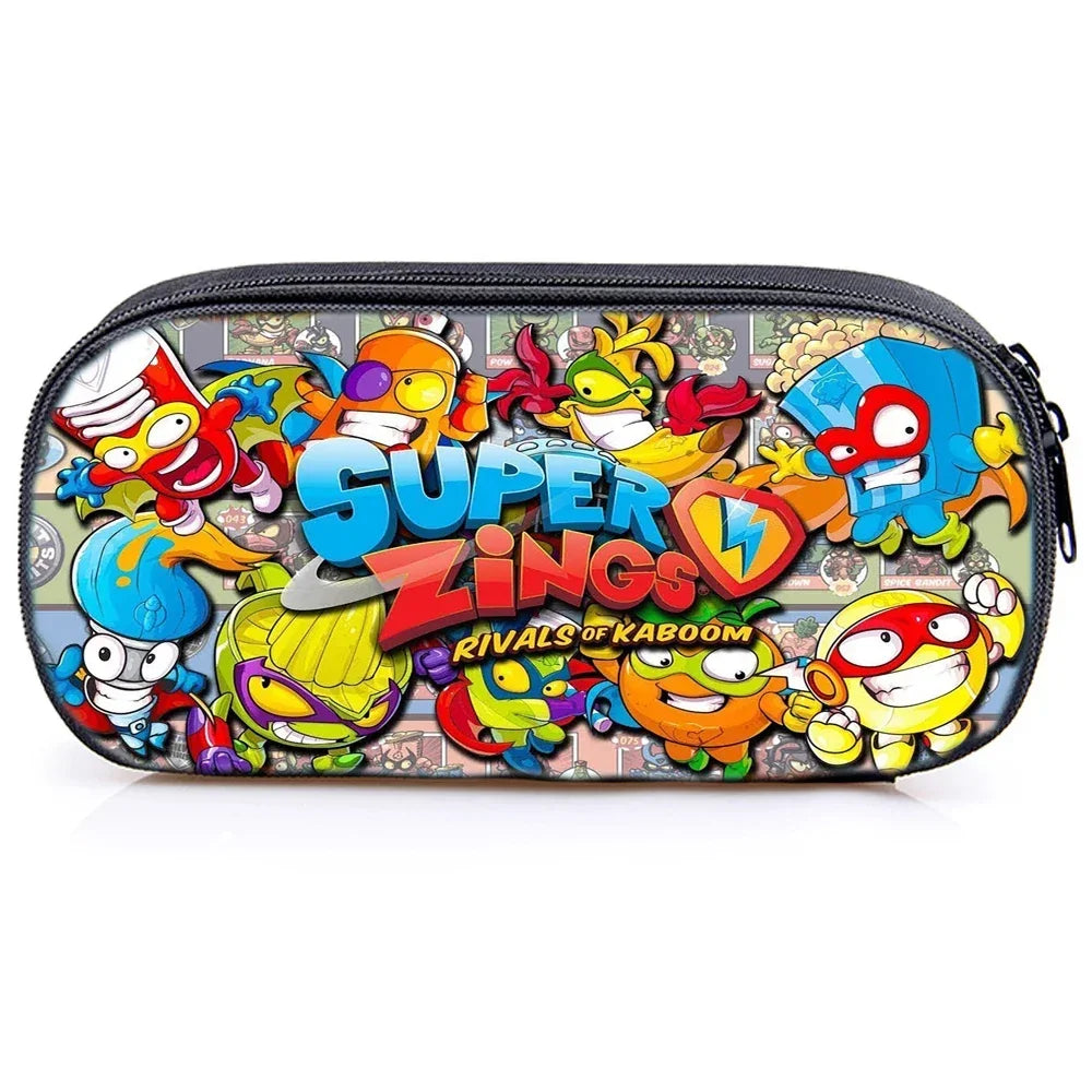 Super Zings Pencil Case Kids Pencil Holder Funny Superzings Printed Pen Bag Students Cute Bag Teens Bag Boy Girl for School