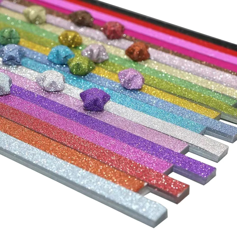 540 Sheets Colorful Star Origami Paper Single Sided Art Craft Star Paper Strip Best Wishes Cartoon Lucky Star Origami Kids Gift