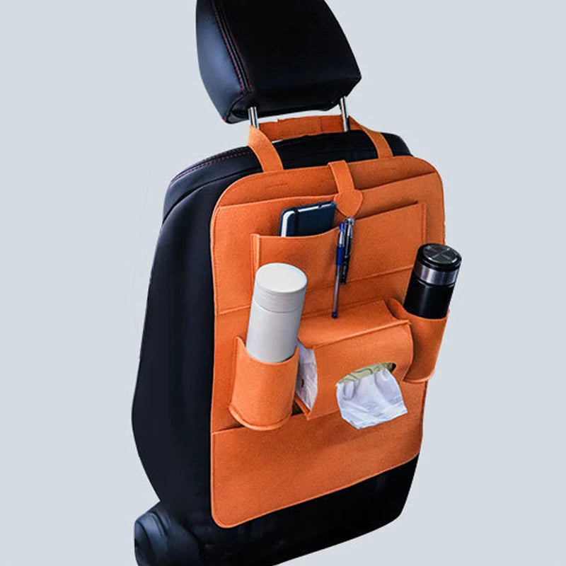 1pcs Car Seat Back Handing Storage Bag Multi-function Felt Bag,Interior Storage And Organization Supplies