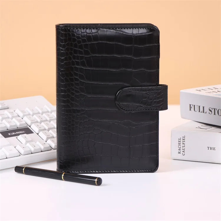 New Color A5A6 Crocodile Pattern DIY Binder Notebook Cover Diary Agenda Planner Paper Cover School Stationery