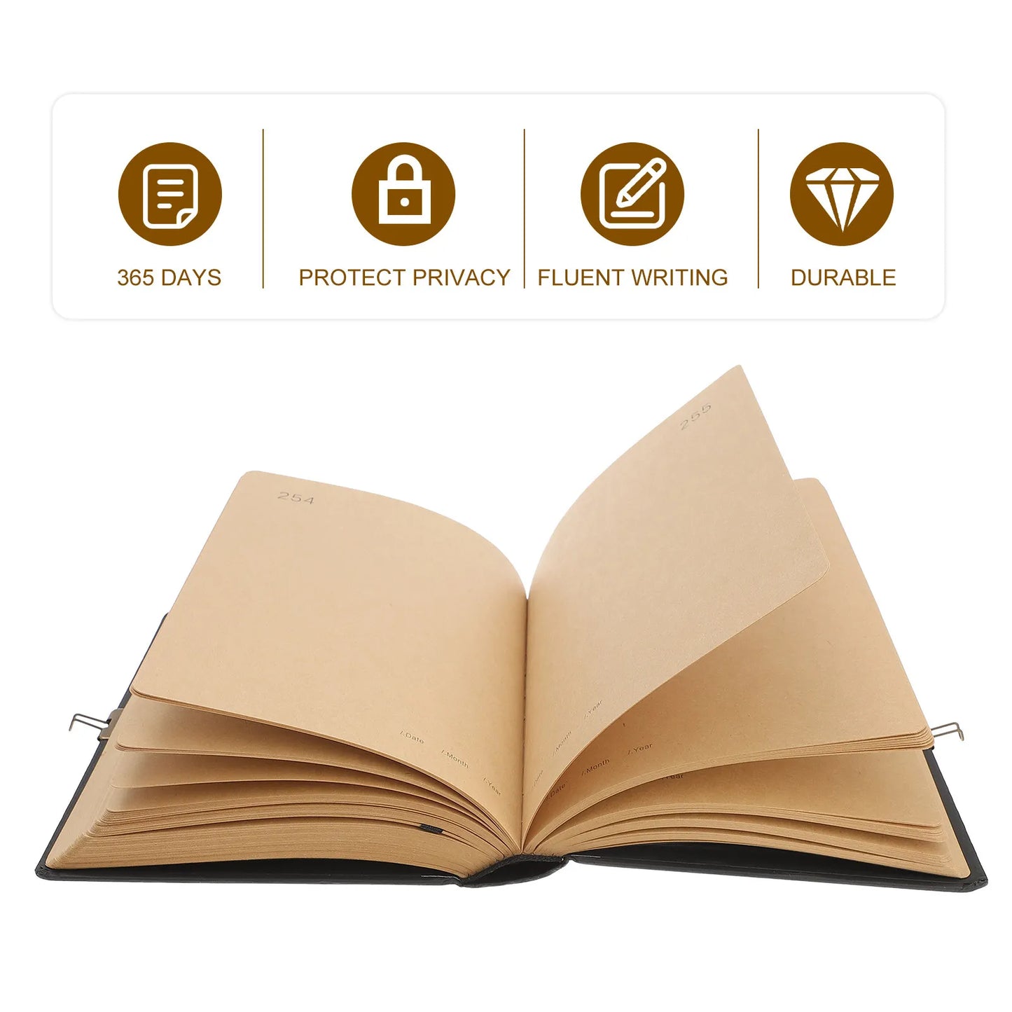 365 Days Personal Journal with Lock Diary Notebook for Writing Ideas Poetry Travel Logs Daily Notes Sketches Privacy Safe