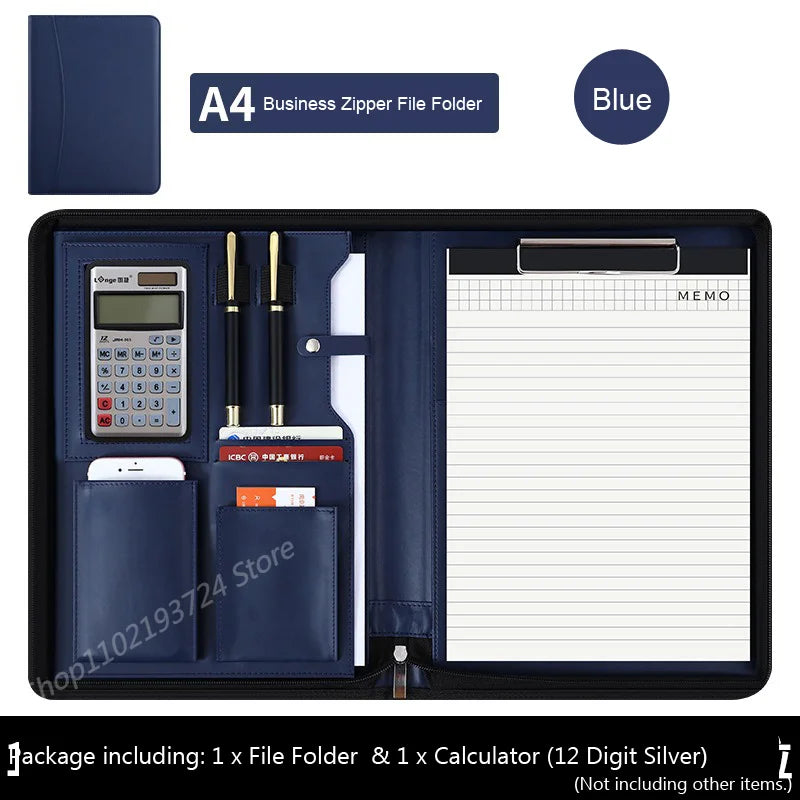 Multifunctional Conference Folder Document A4 Business Stationery Folder Leather Contract Office Filing Binders Folders Supplies
