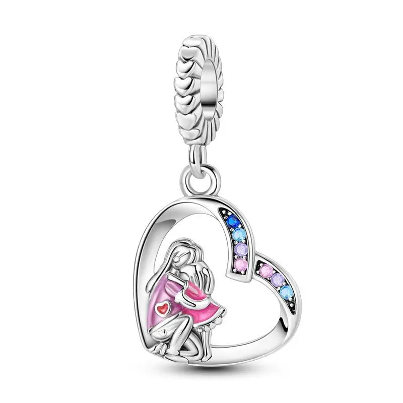 2026 S925 Silver Plated Paved Golden Ring Charm Luxury Stone Shell Nature Strength Cowboy Textured Safety Chain Fine Jewelry