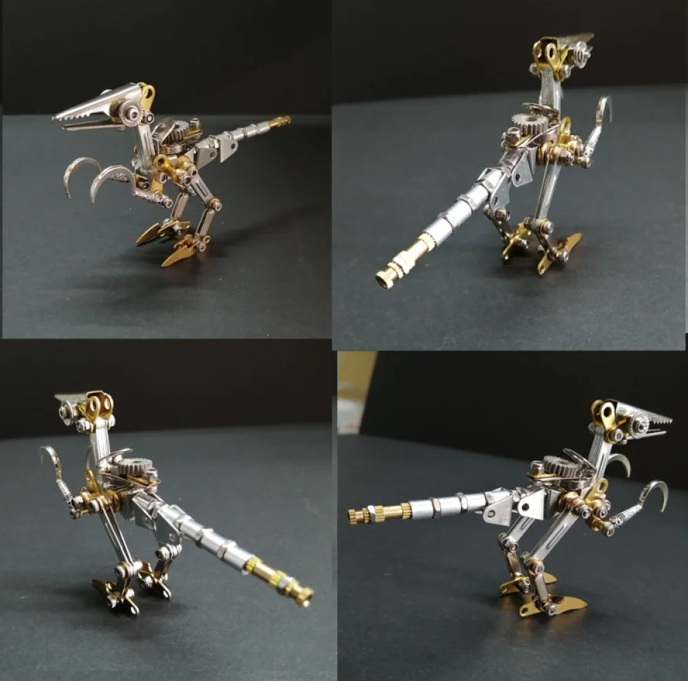 3D Puzzle Dinosaurs Metal  Model Kit DIY Mechanical Therizinosaurus Assembly Toy Cyberpunk Animals Gift   - 100+PCS