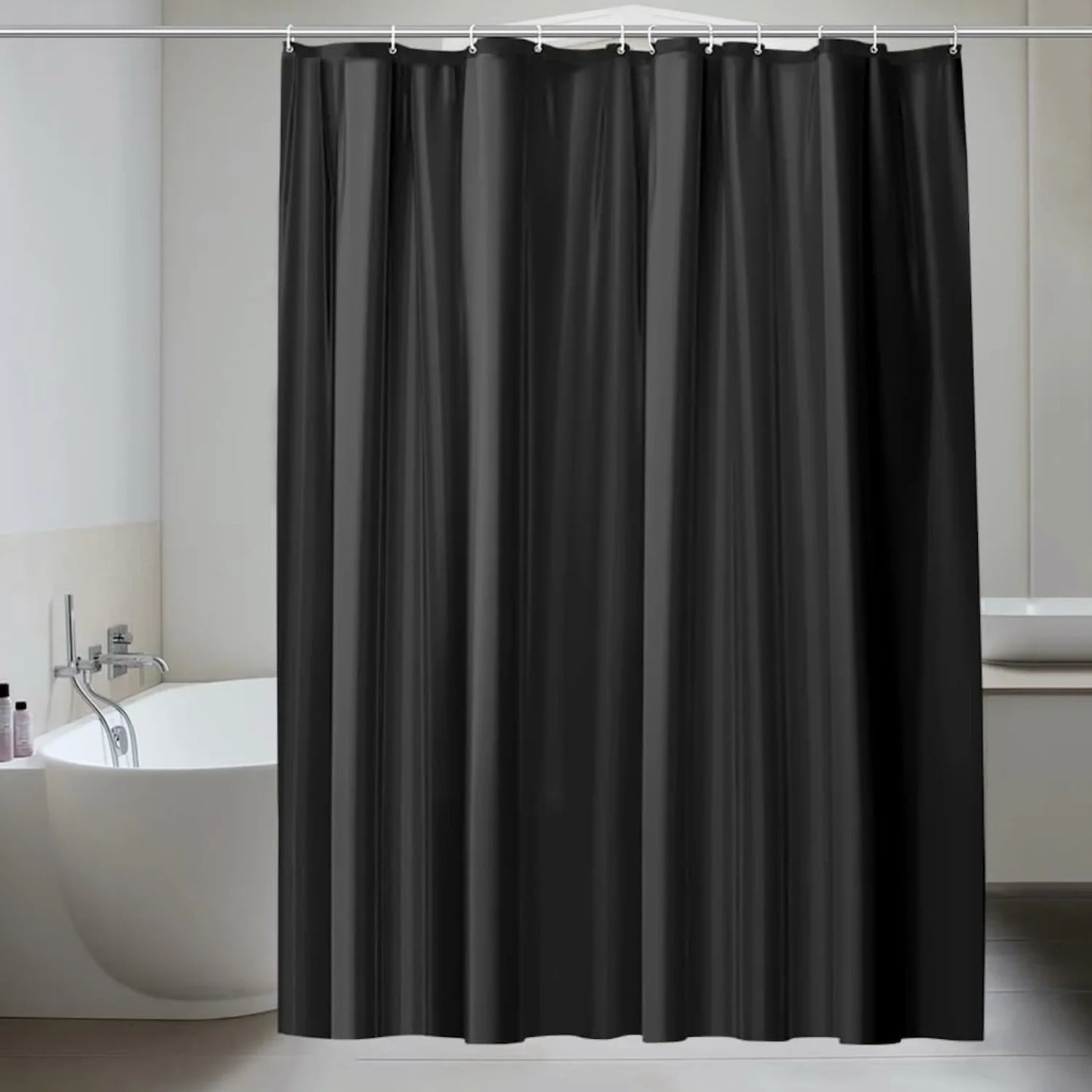 Waterproof Shower Curtain Liner for Bathtub 180x180cm Stall Bathroom Curtain with Magnets Plastic Mold Resistant Shower Curtain