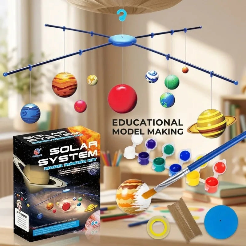 Solar System Model STEM 3D Assembly Toy 8 Planets Projection Device Kids Early Education Learning Science Enlightenment