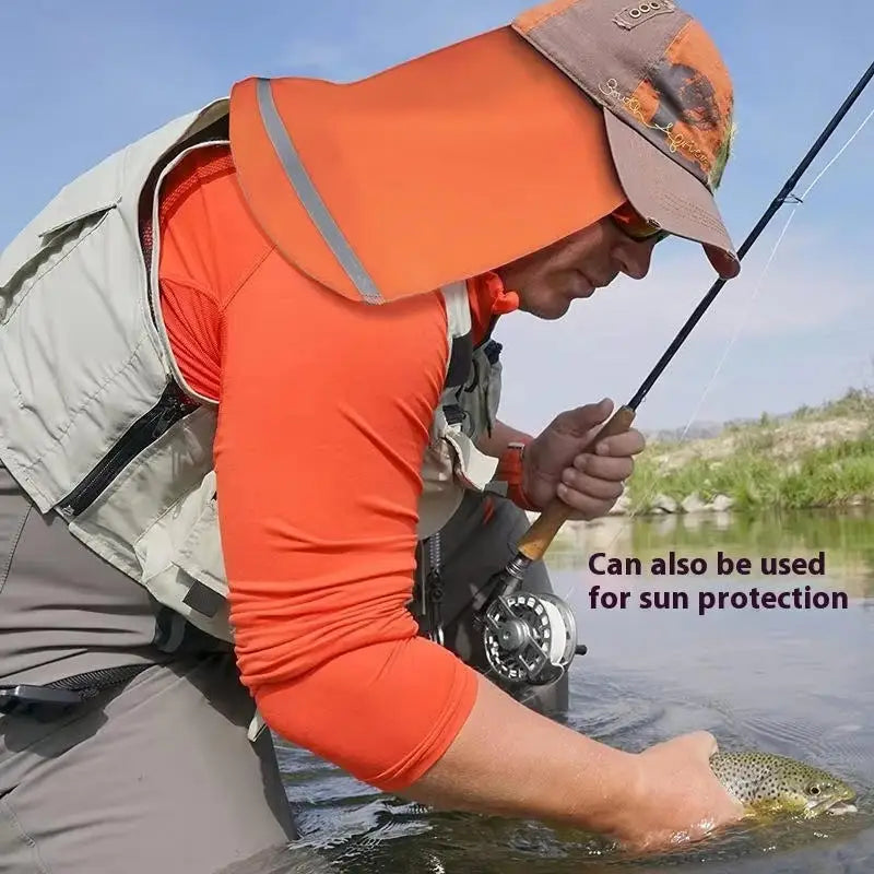 Cooling Cap Elastic Sun Shade Hat Wide Brim Neck Shield Elastic Hard Cap UV Protection to Cover Neck for Fishing Riding