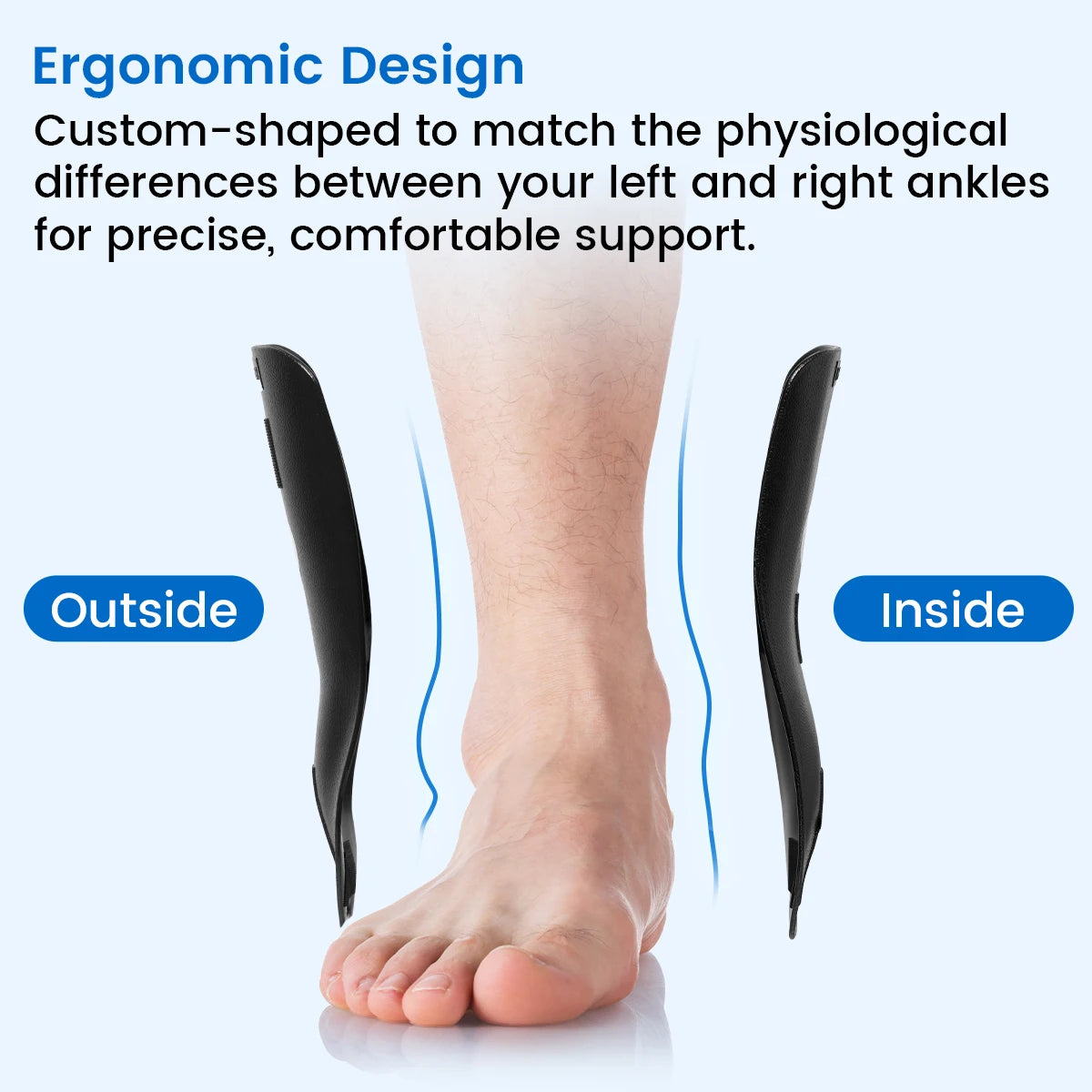 VELPEAU Ankle Brace Support for Ligament Injury and Tendonitis Surgery, Stirrup Ankle Splint Stabilizer with Foam & Gel Pad