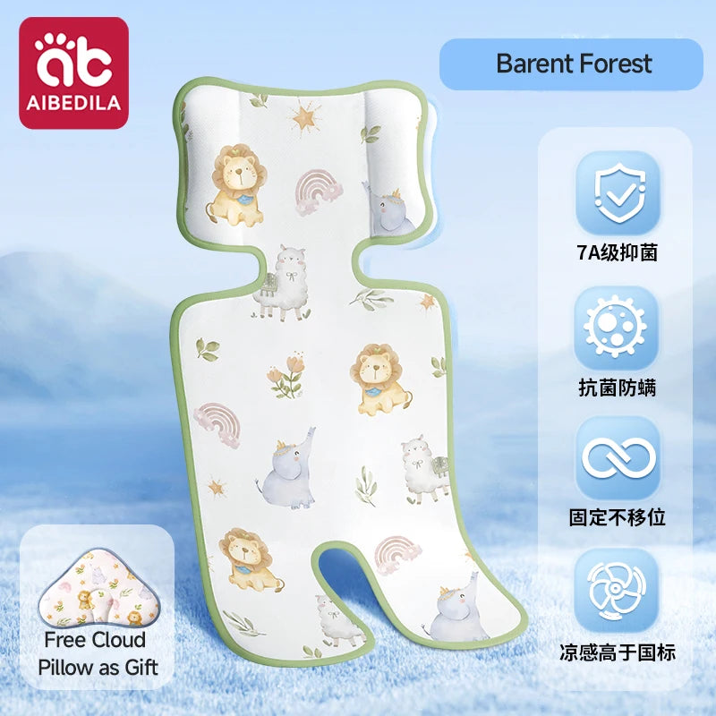 AIBEDILA Baby Stroller Cooling Pad Ice Silk Summer Seat Liner Mat Universal for Car Seat Stroller High Chair