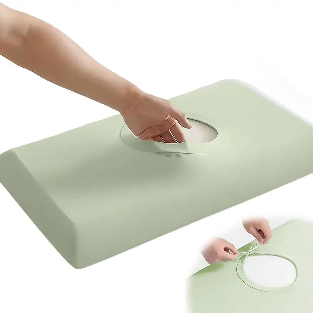 Skin‑Friendly Cooling Pillowcase Adjustable Drawstring Non‑Slip Design Breathable Moisture‑Wicking Pillow Cover for Summer Sleep