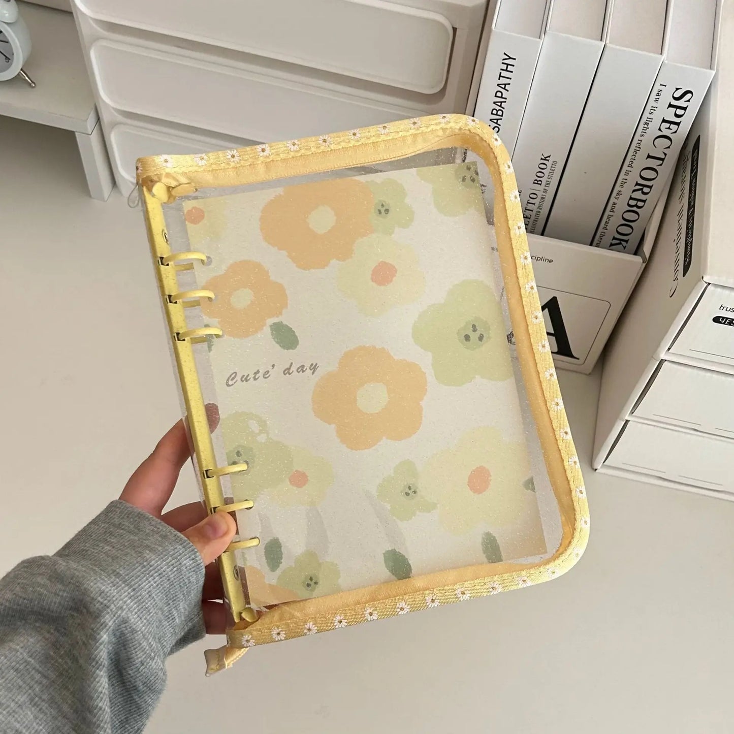 A5 A6 Zipper Binder Photo Card Collection Book Postcard Organizer Diary Notebook School Stationery