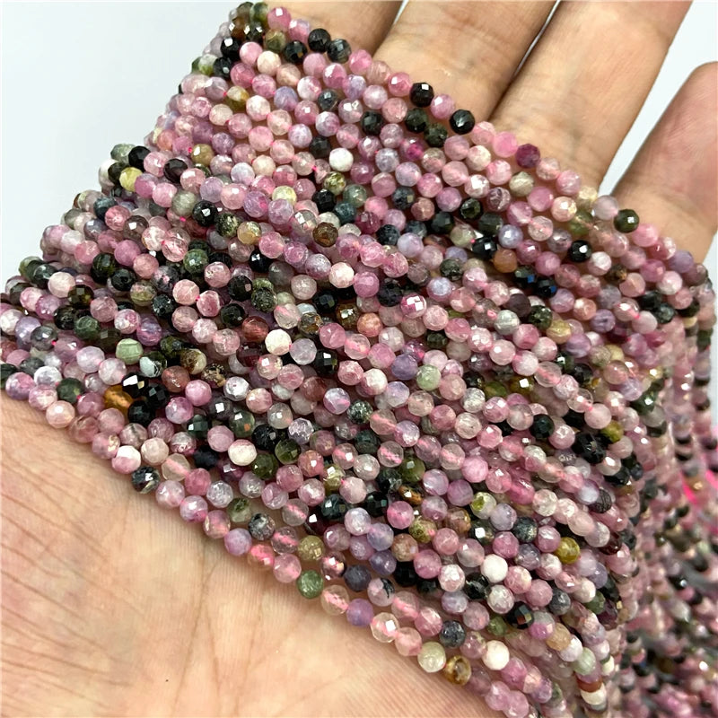 Natural Rose Pink Red Quartz Crystal Stone Beads 2 3 4mm Agates Chalcedony Morganite Rhodochrosite Gem Bead For Making Jewelry