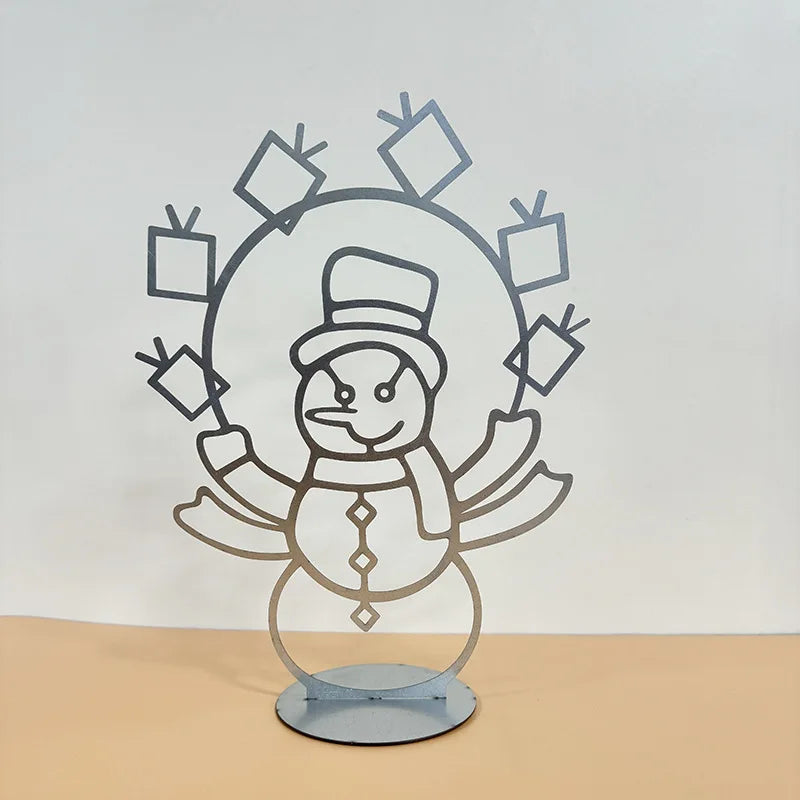 Animated Snowball Light LED Glowing Glitter Snowman Christmas Decor for Home Outdoor Garden Yard Xmas Ornament