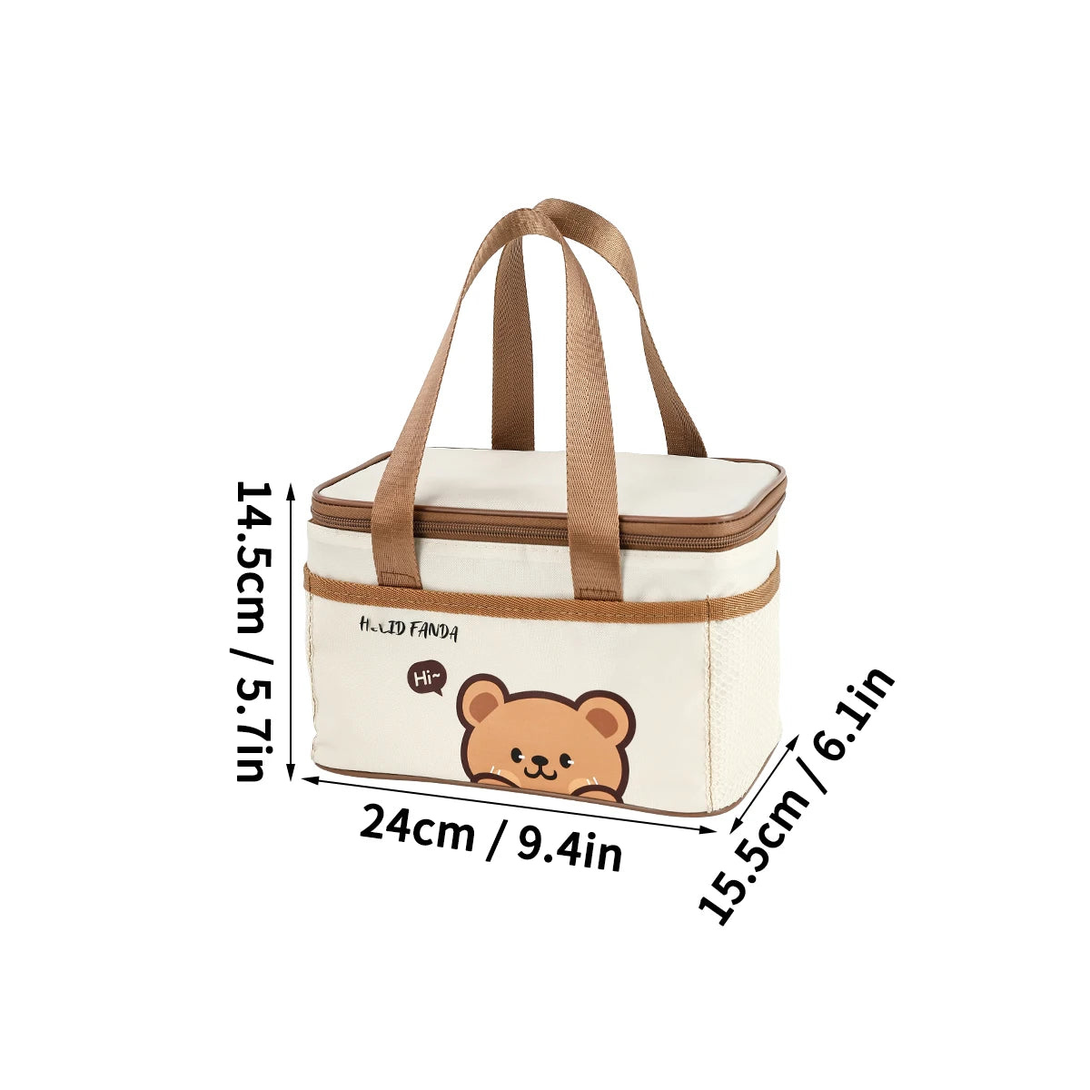 Cute Capybara Insulated Lunch Bag For Student Kid Portable Large Capacity Waterproof Food Thermal Bag Reusable Picnic Cooler Bag
