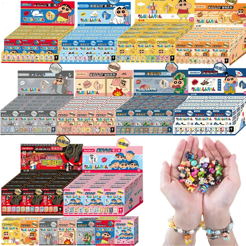 Crayon Shin-Chan Anime Figures Creative Peripheral Dinosaur Diary Baby Rice Grains Doll Model Blind Boxs Toys Children's Gifts