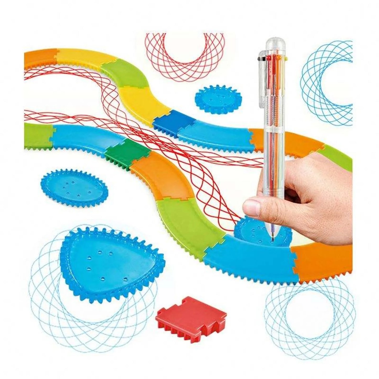 Student Geometry Drawing Stencils Set Painting Template Art Crafts Creative Kids Educational Toy Variety Of Flowers Ruler