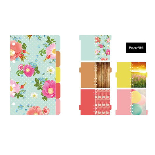 Paper Index Divider A5 A6 Cute 6 Holes For Binder Planner Notebook Stationery Candy Notebook Paper Divider Accessories